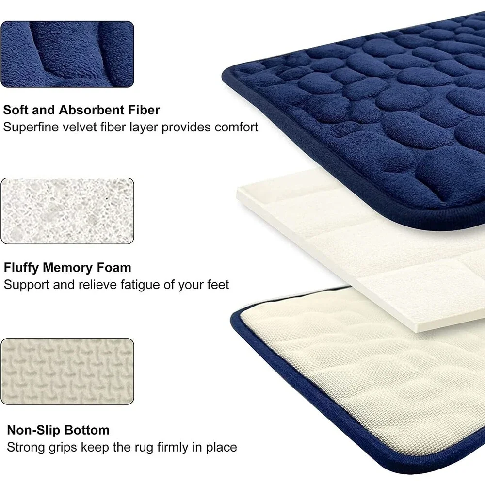 Bathroom Rugs Memory Foam Bath Mats for Bathroom Floor Mats 20